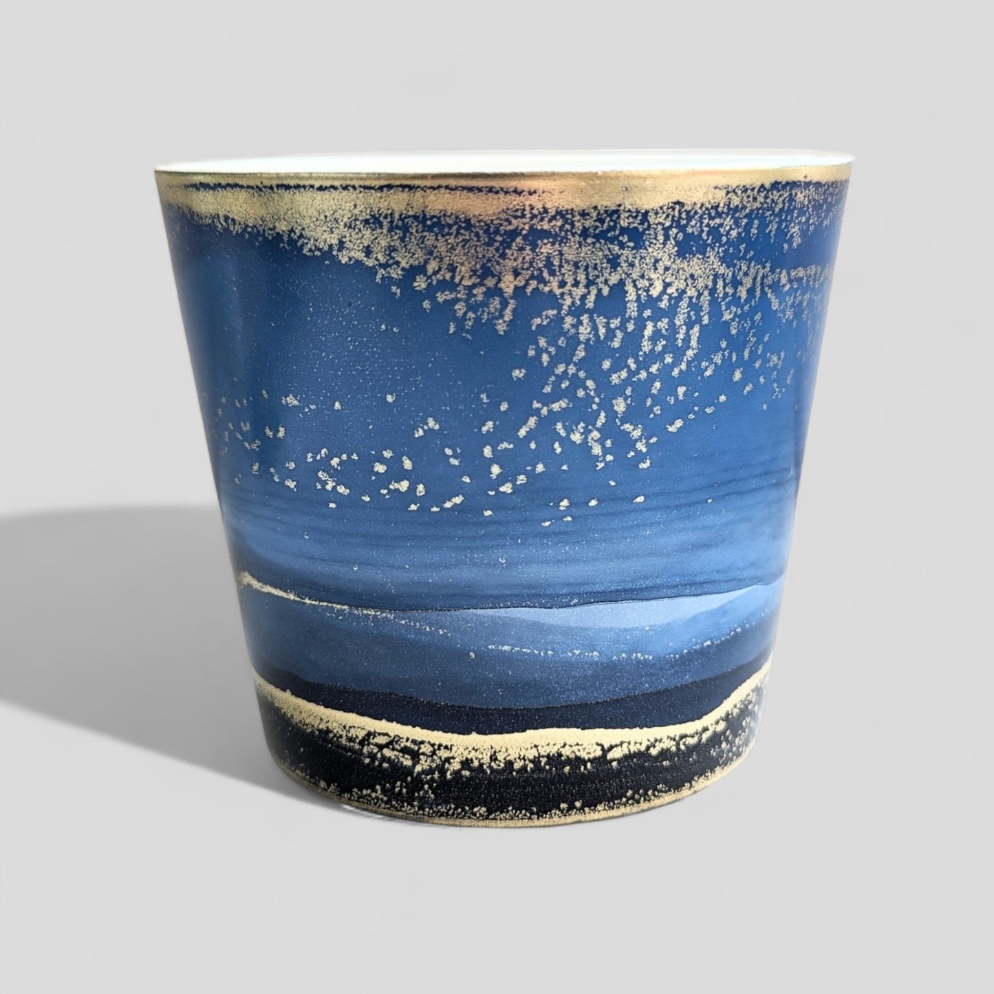 Made to Order - Indigo, Black and Gold Planter