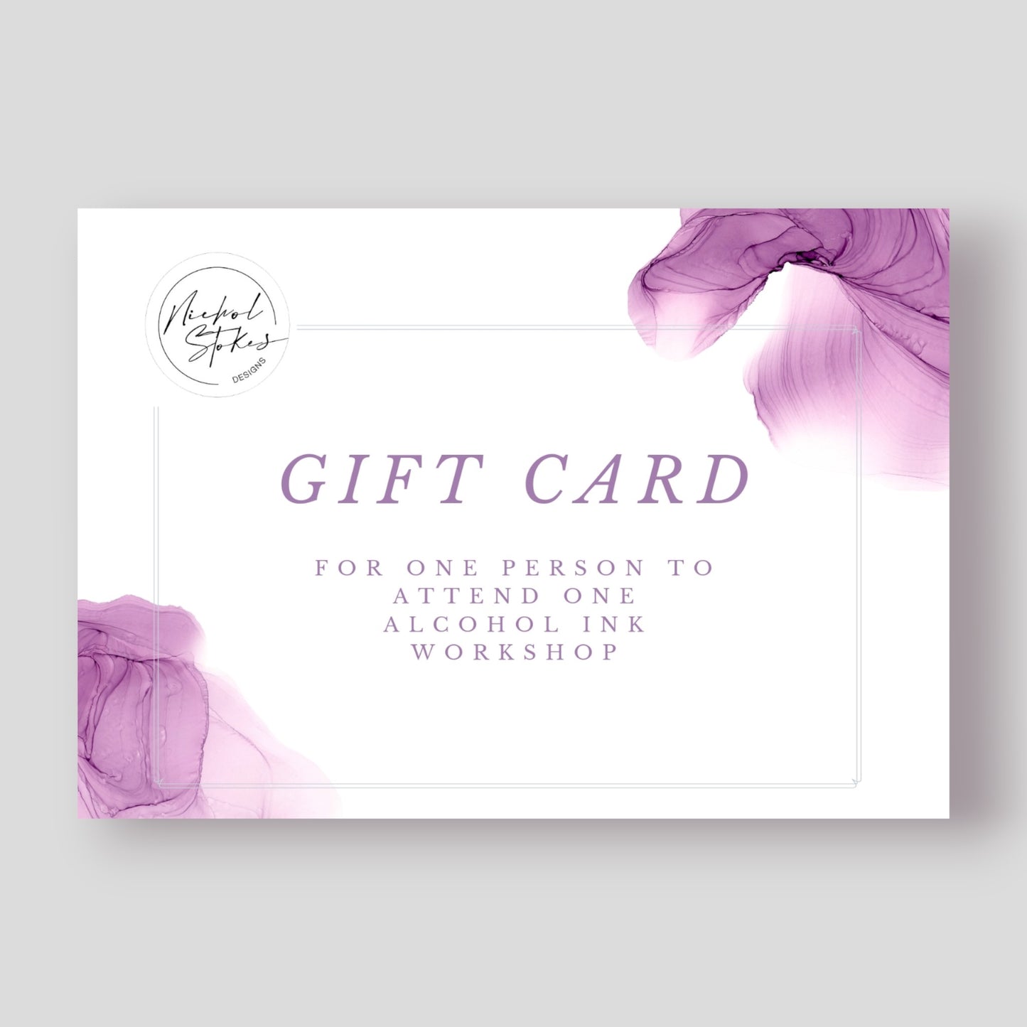 Alcohol Ink Workshop Gift Card