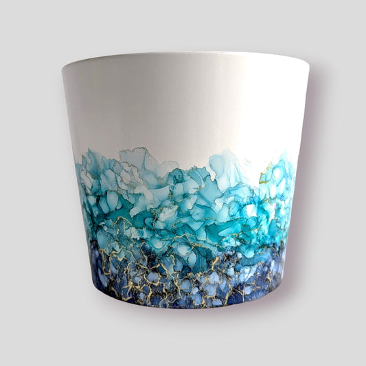 Made to Order - Turquoise, Indigo and Gold Planter